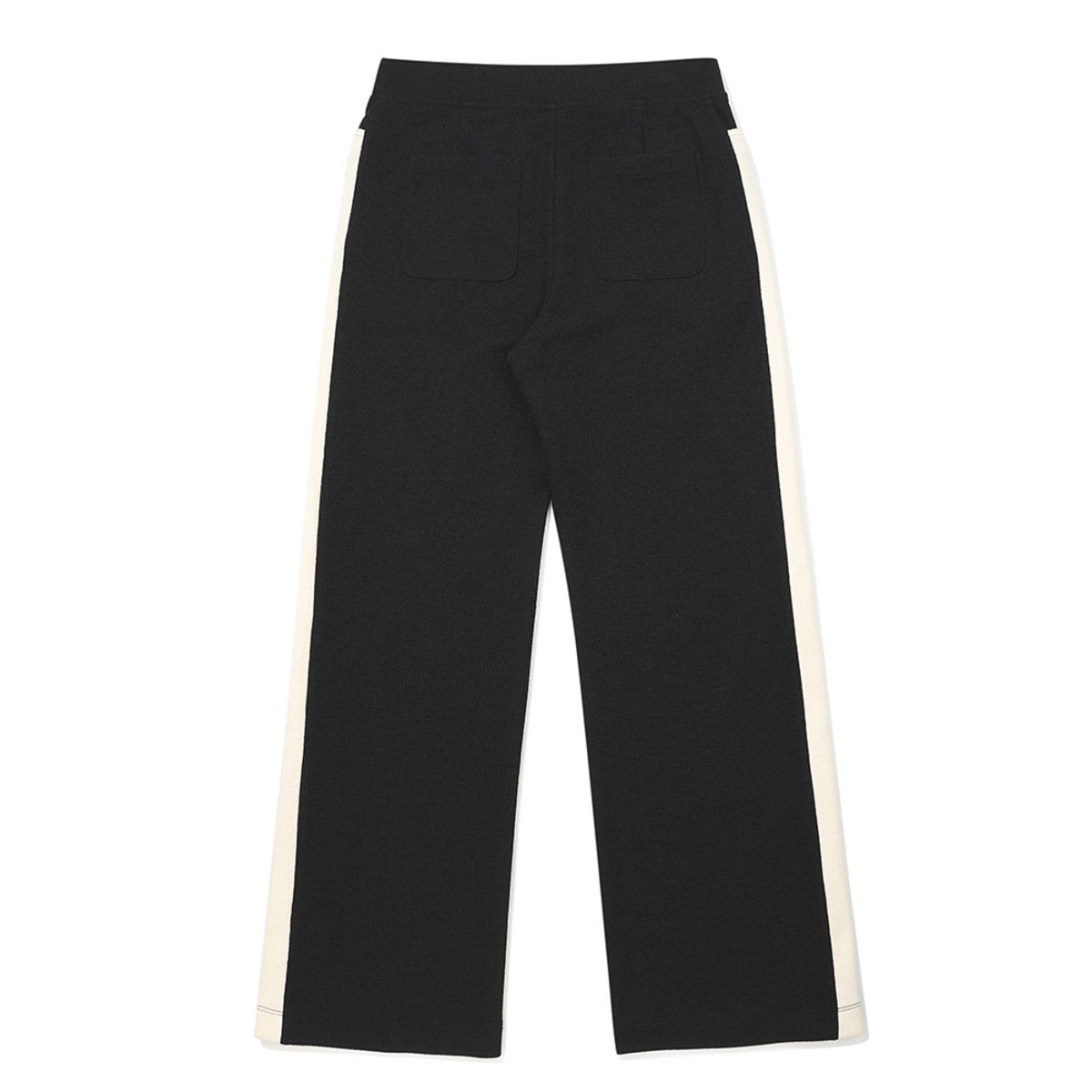 말본 골프(MALBON GOLF) 니트라이크 와이드 부츠컷 팬츠 BLACK (WOMAN)