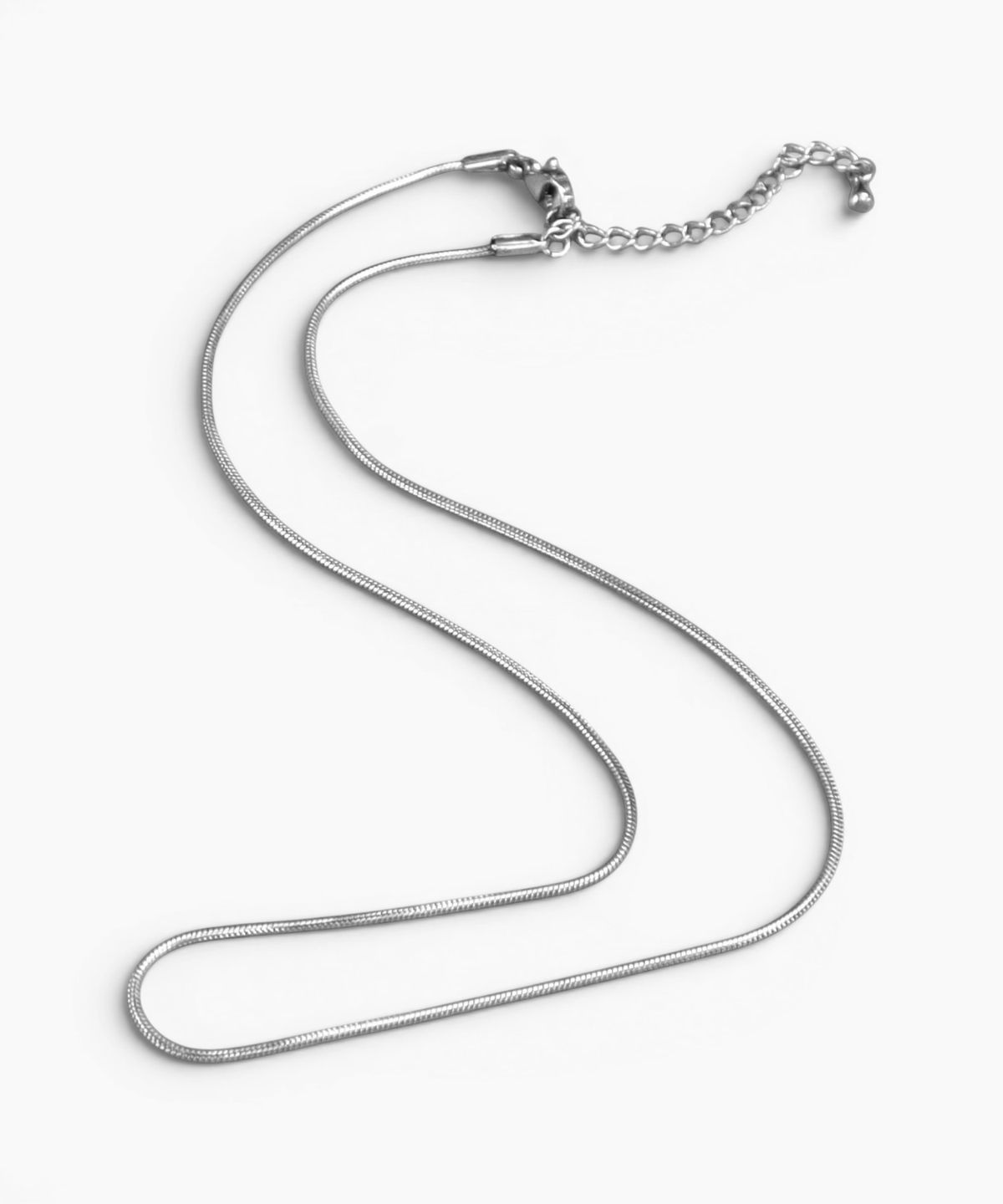 베이스클레프(BASSCLEF) 남자 목걸이 얇은 스네이크 체인 CLEF Soft Flow NEC