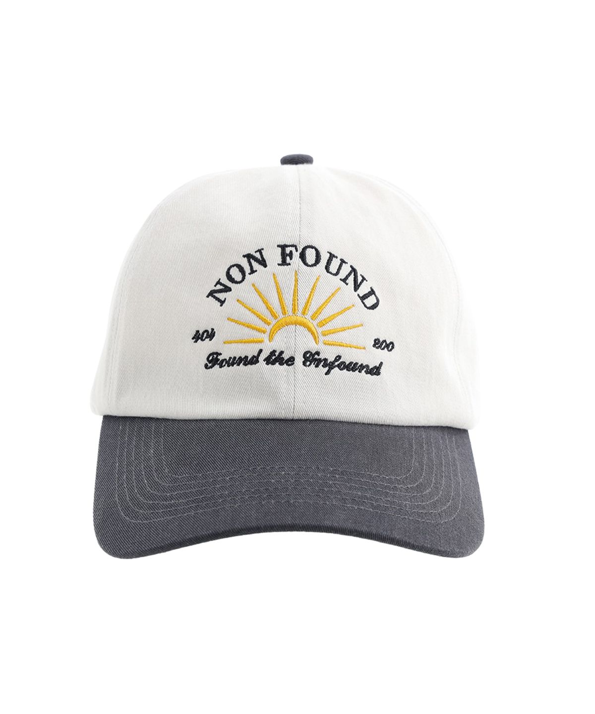 논파운드(NONFOUND) [빅사이즈] 버퍼링 썬 볼캡 [크림블랙]