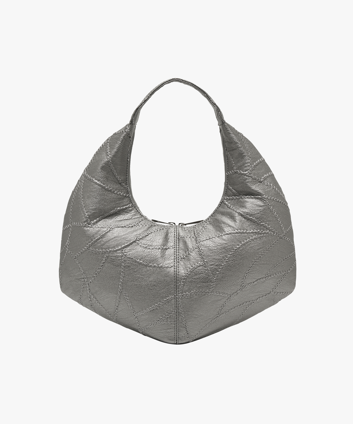 에쏘(ESSO) CRESCENT HOBO BAG IN CHARCOAL SILVER