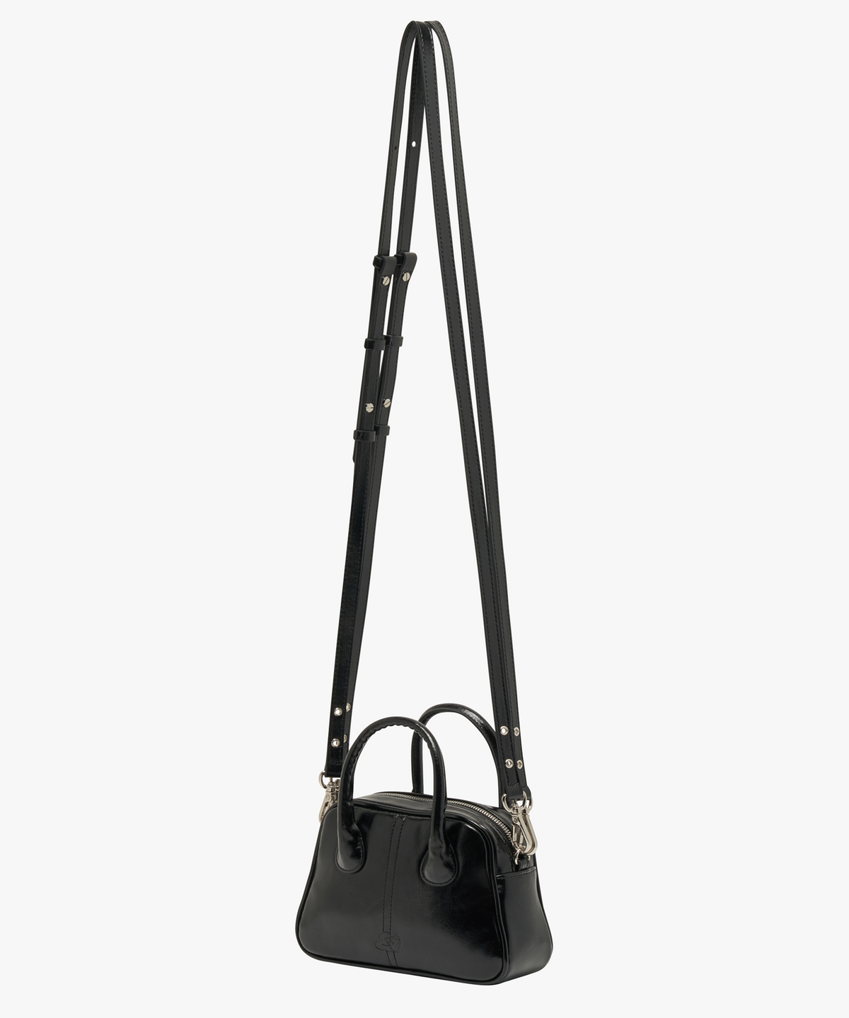 에쏘(ESSO) DOUBLE STRAP TOASTER MINI BAG IN BLACK