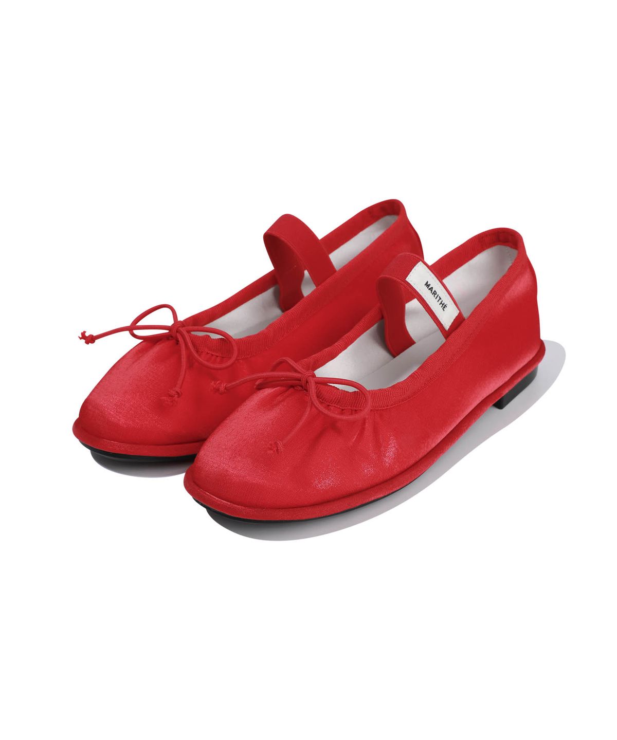 마리떼 프랑소와 저버(MARITHÉ + FRANҪOIS GIRBAUD) W BANDING RIBBON FLAT SHOES red