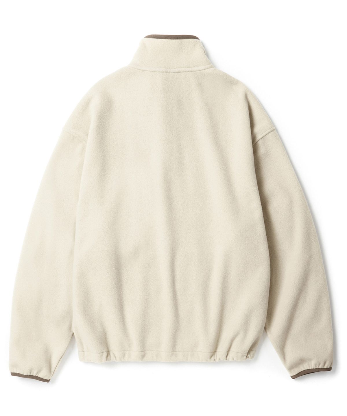 쿨트(KULTE) S-SCRIPT LOGO FLEECE HALF ZIP CREWNECK_L.BEIGE