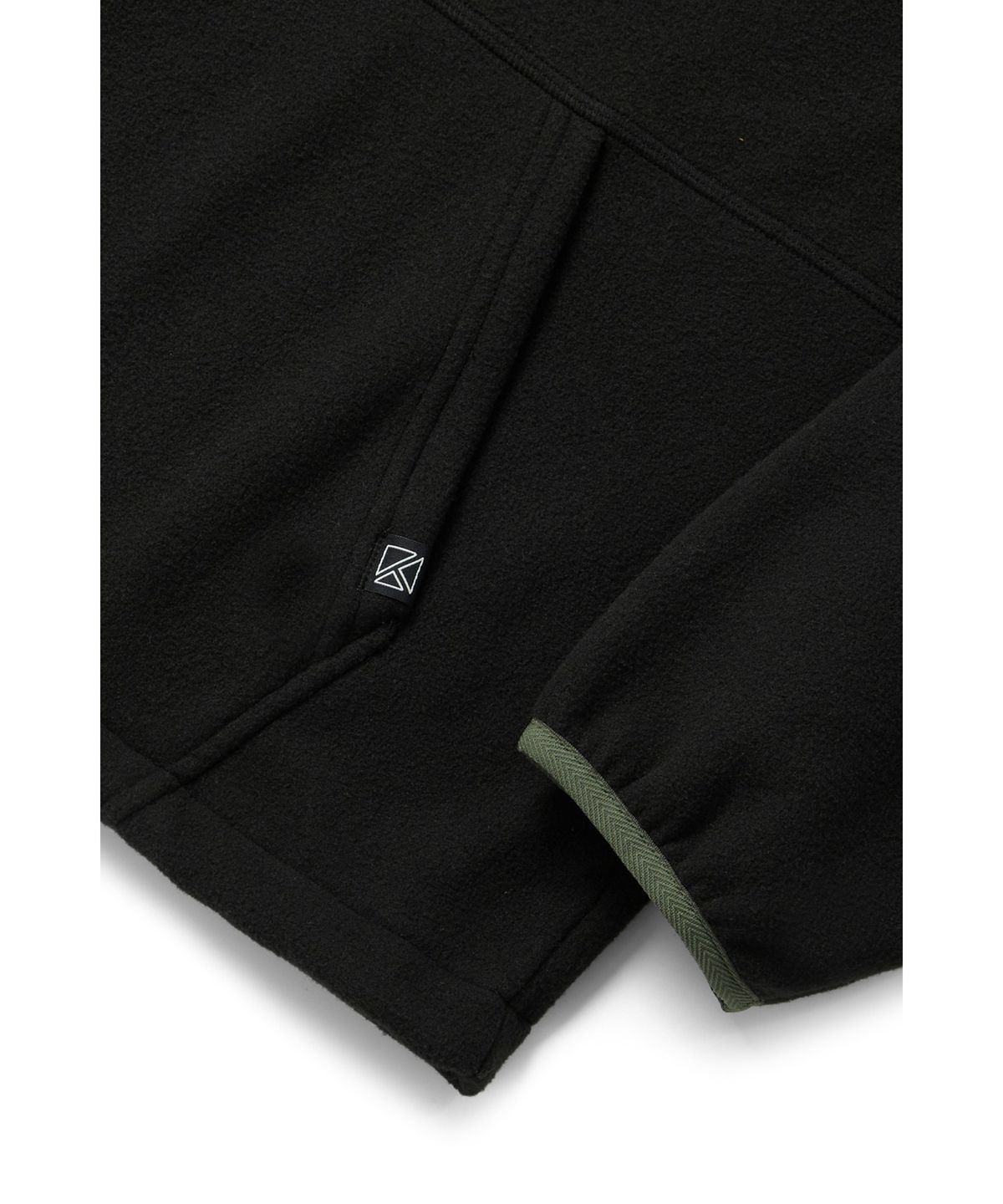 쿨트(KULTE) S-SCRIPT LOGO FLEECE HALF ZIP CREWNECK_BLACK
