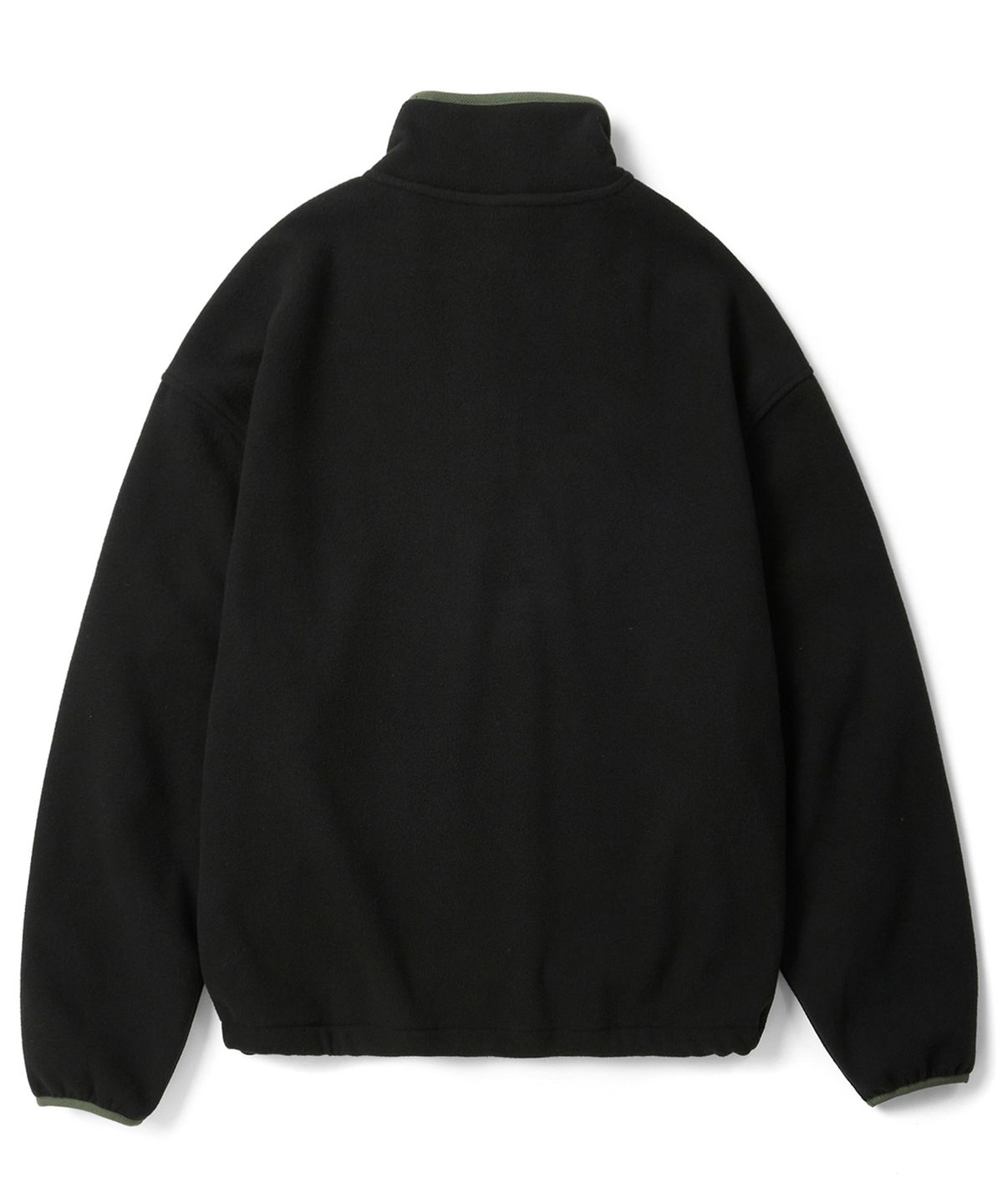 쿨트(KULTE) S-SCRIPT LOGO FLEECE HALF ZIP CREWNECK_BLACK
