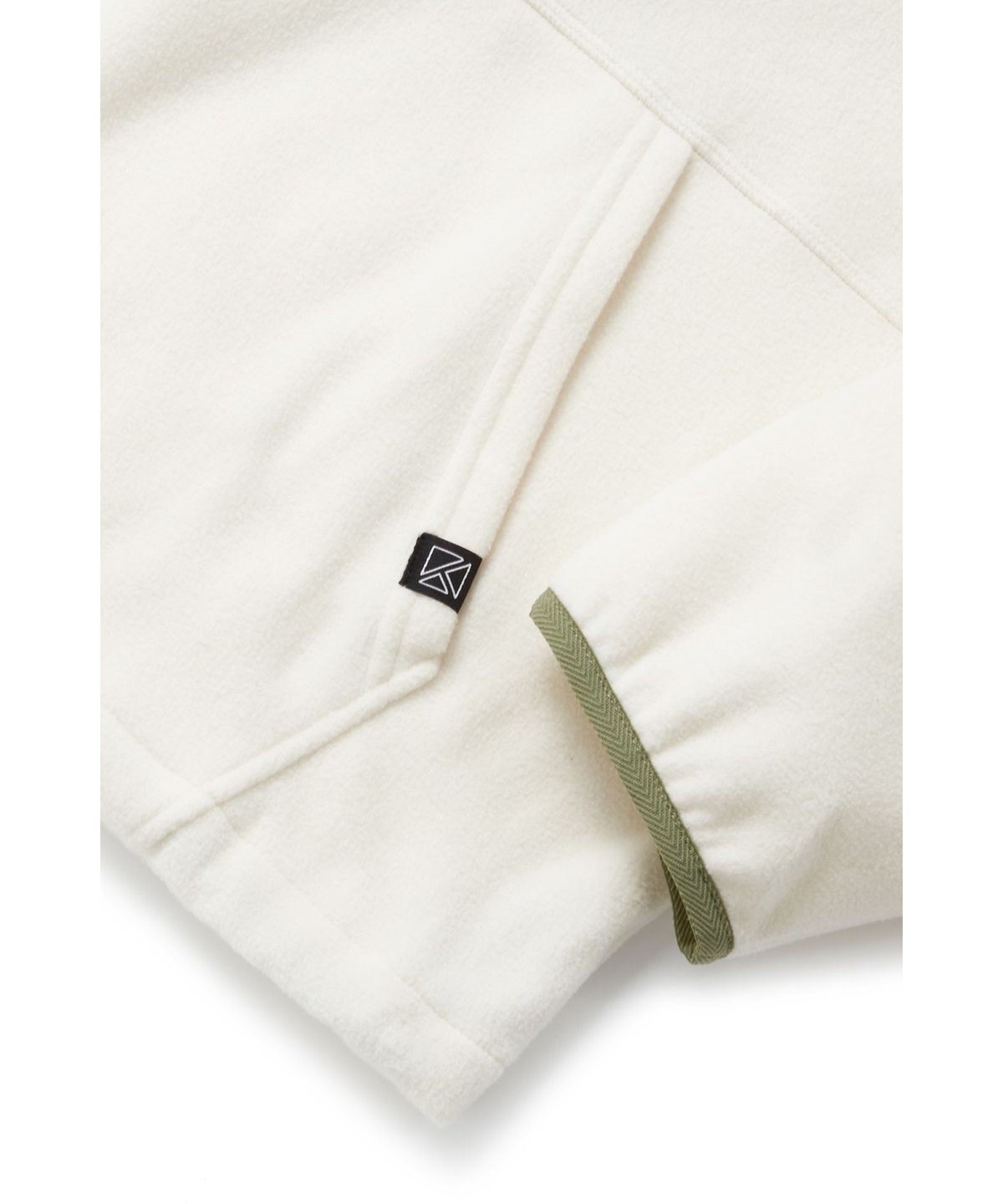 쿨트(KULTE) S-SCRIPT LOGO FLEECE HALF ZIP CREWNECK_IVORY