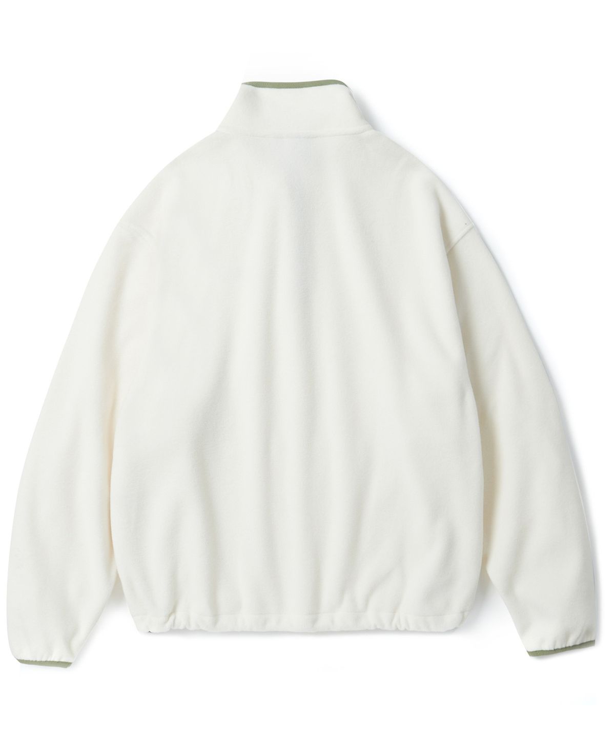 쿨트(KULTE) S-SCRIPT LOGO FLEECE HALF ZIP CREWNECK_IVORY