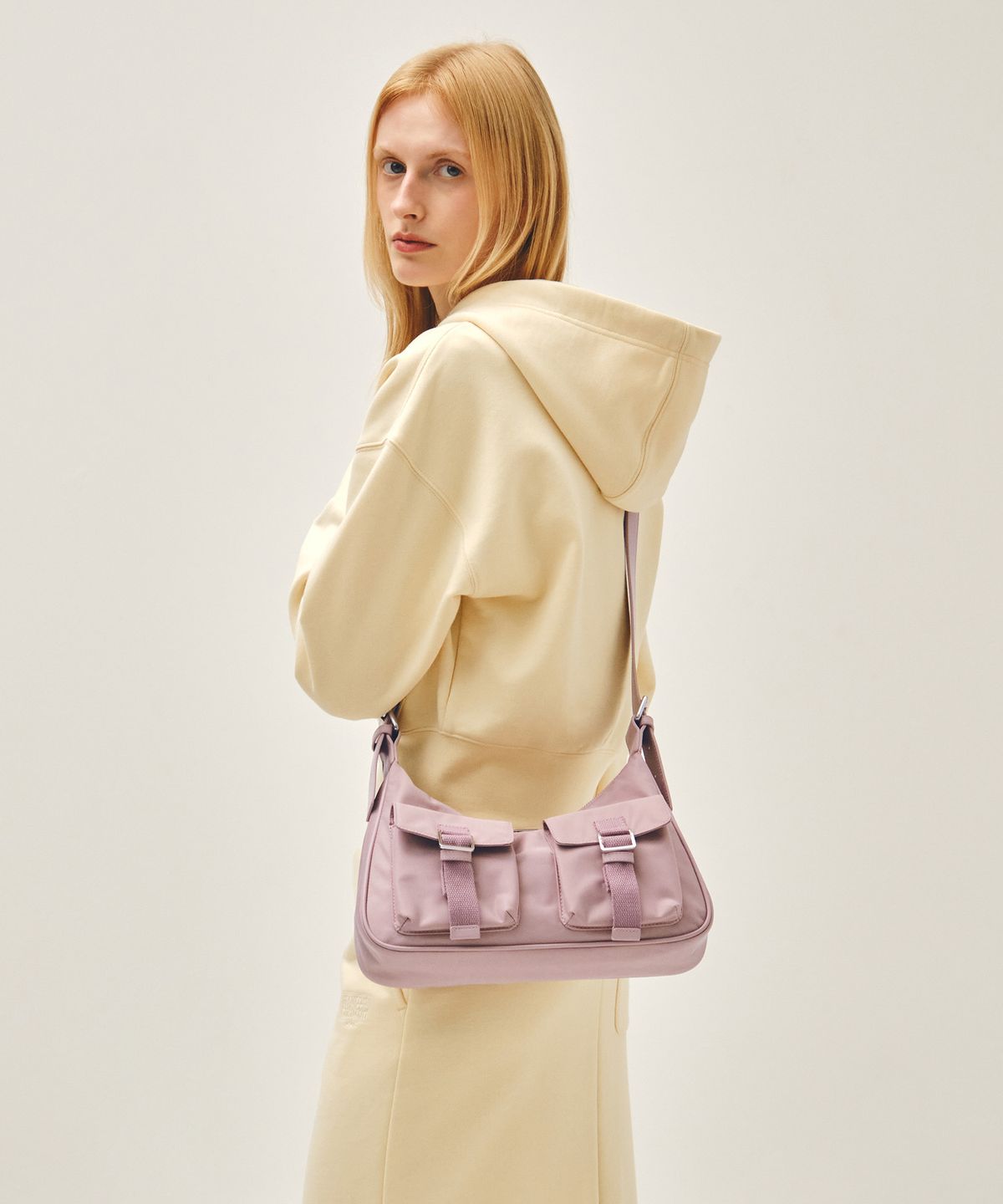 마리떼 프랑소와 저버(MARITHÉ + FRANҪOIS GIRBAUD) REGULAR LOGO 2WAY HOBO BAG pink