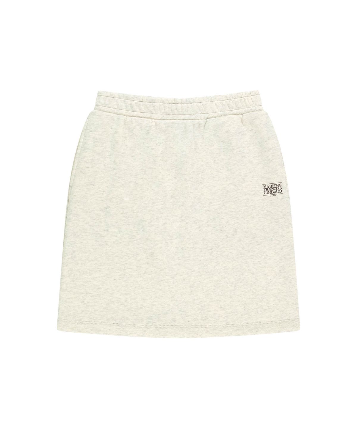 마리떼 프랑소와 저버(MARITHÉ + FRANҪOIS GIRBAUD) W VINTAGE CLASSIC LOGO SWEAT MINI SKIRT oatmeal
