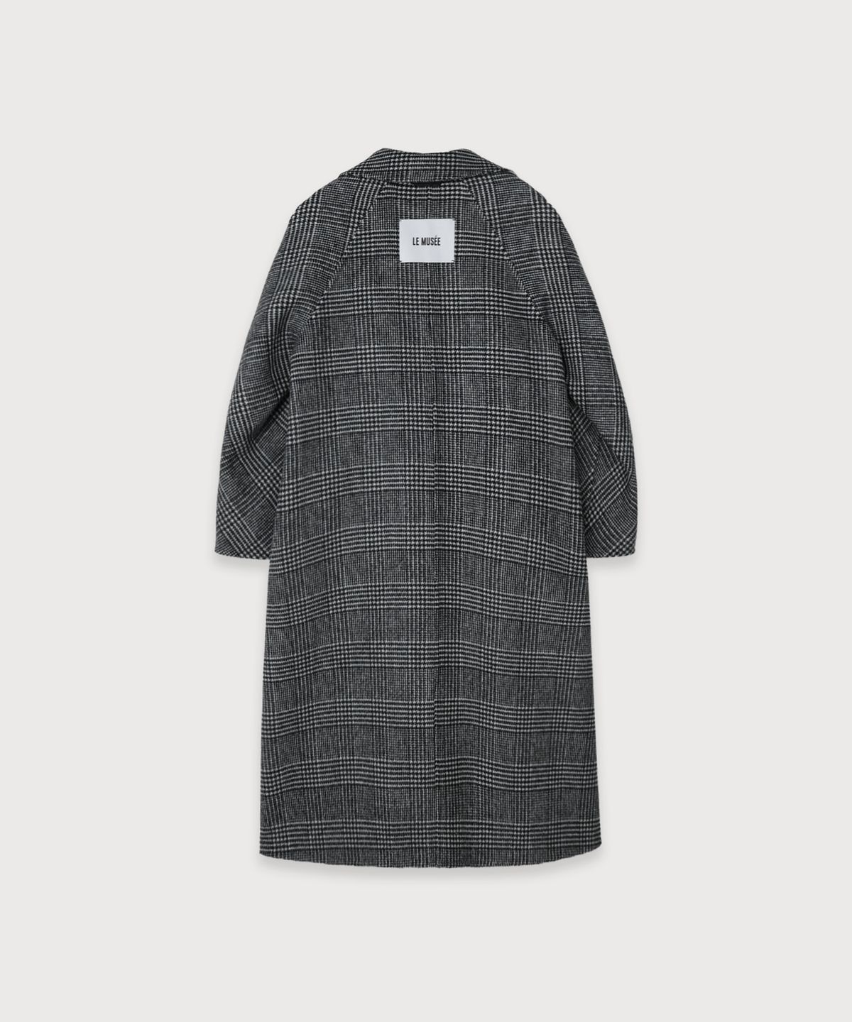 뮤제(MUSEE) MAGOT Reversible Merino Wool Handmade Coat_Black Check