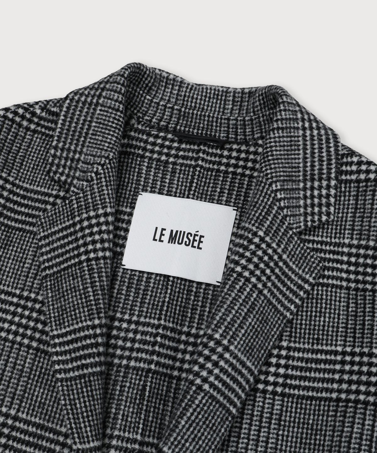 뮤제(MUSEE) MAGOT Reversible Merino Wool Handmade Coat_Black Check