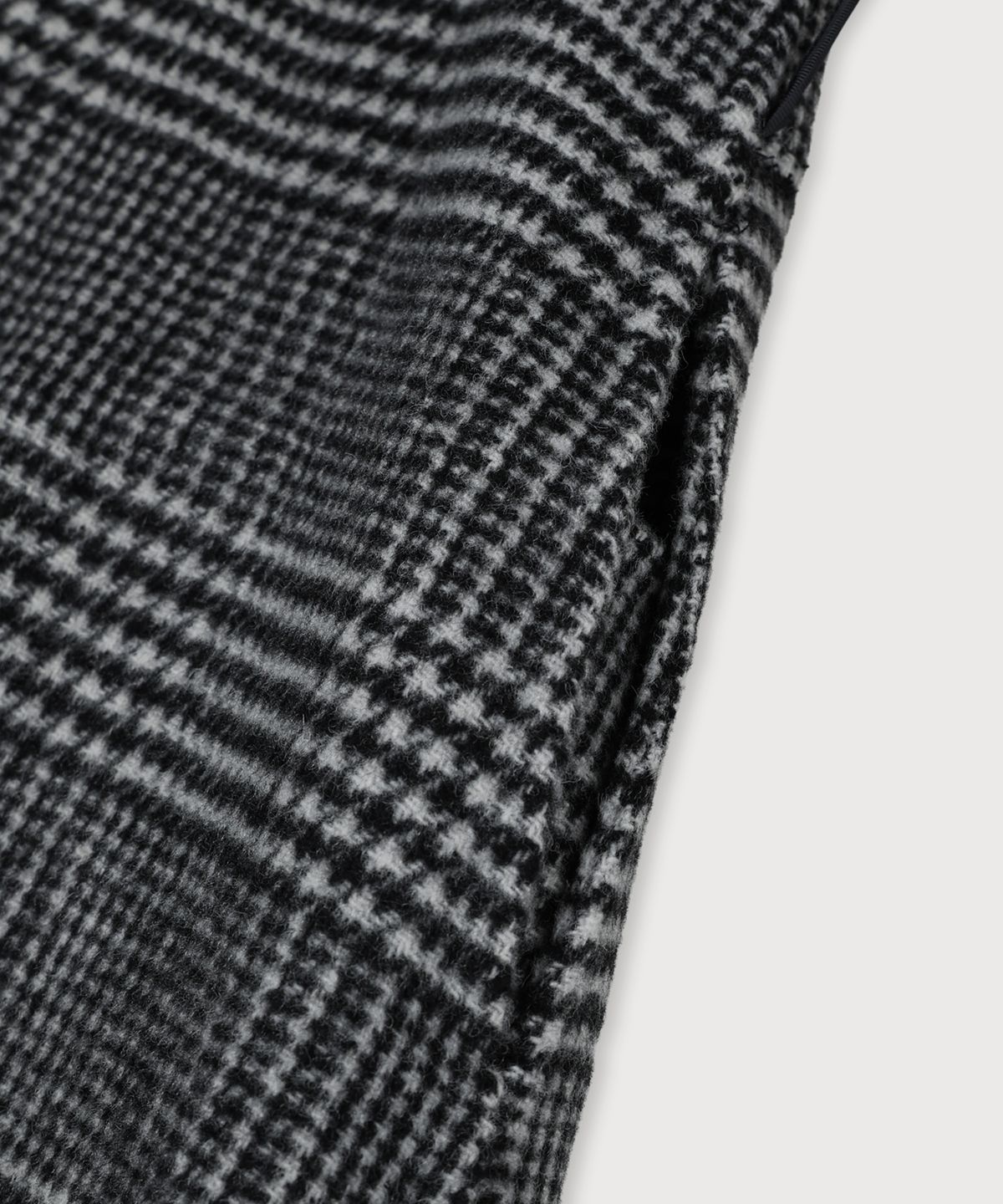 뮤제(MUSEE) MAGOT Reversible Merino Wool Handmade Coat_Black Check