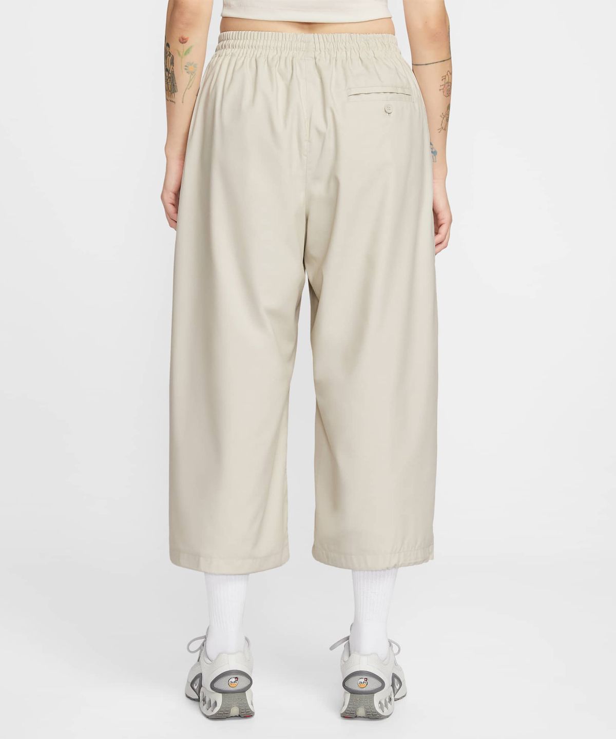 나이키(NIKE) 스포츠웨어 오버사이즈 미드라이즈 우븐 팬츠 W - 라이트 본:헤더:라이트 본 / IF5454-072