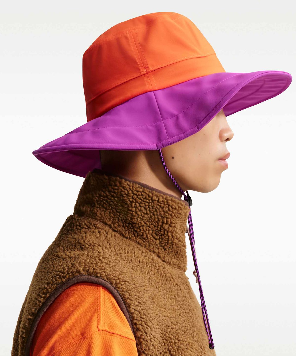 나이키(NIKE) ACG 에이펙스 버킷 햇 - 세이프티 오렌지:비비드 퍼플:블랙 / IH8919-819
