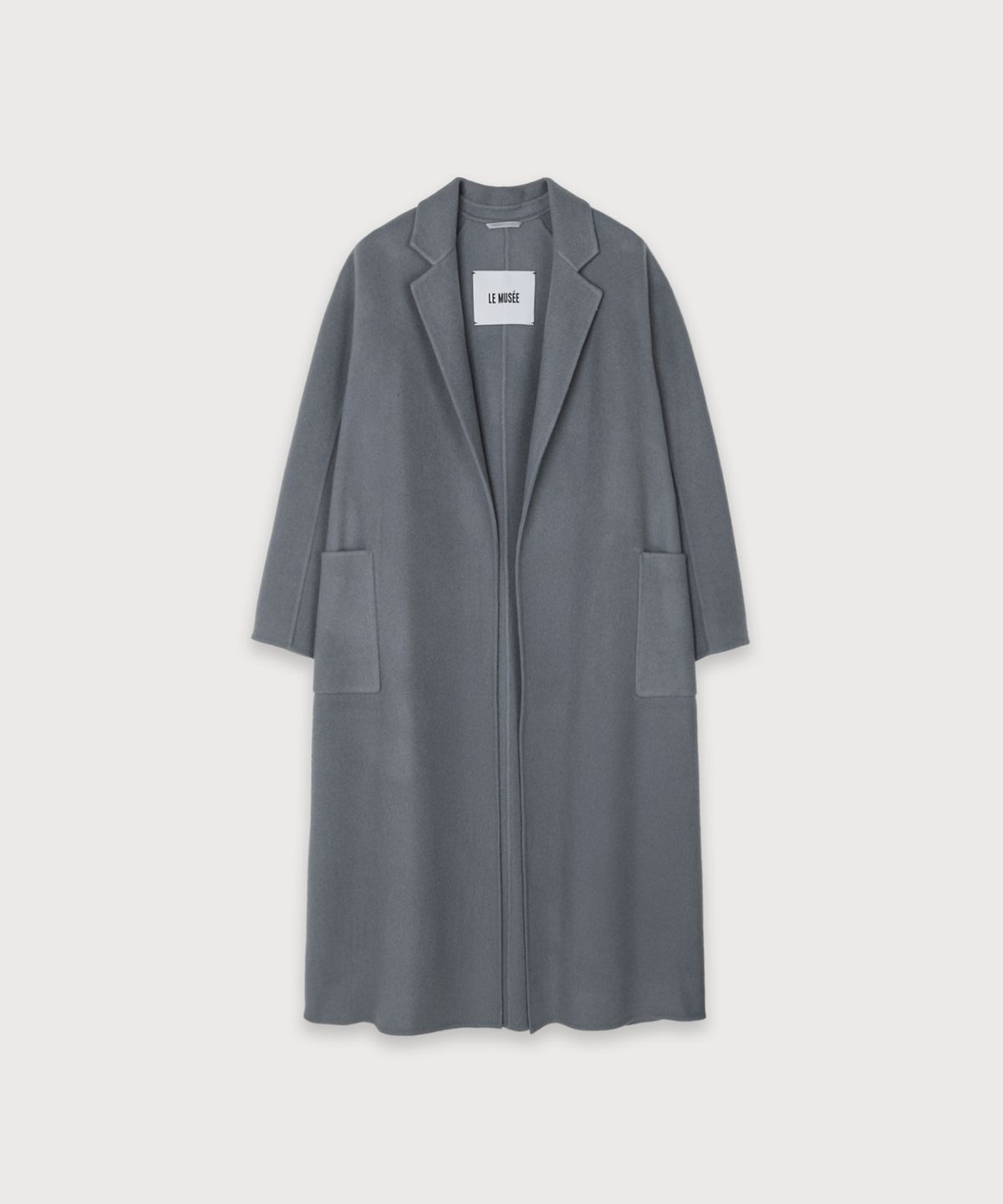 뮤제(MUSEE) MAGOT Reversible Merino Wool Handmade Coat_Chacoal