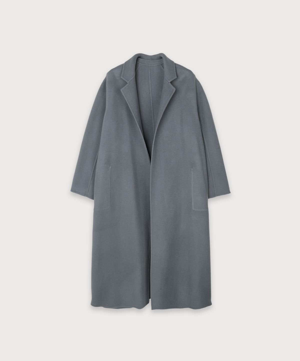 뮤제(MUSEE) MAGOT Reversible Merino Wool Handmade Coat_Chacoal