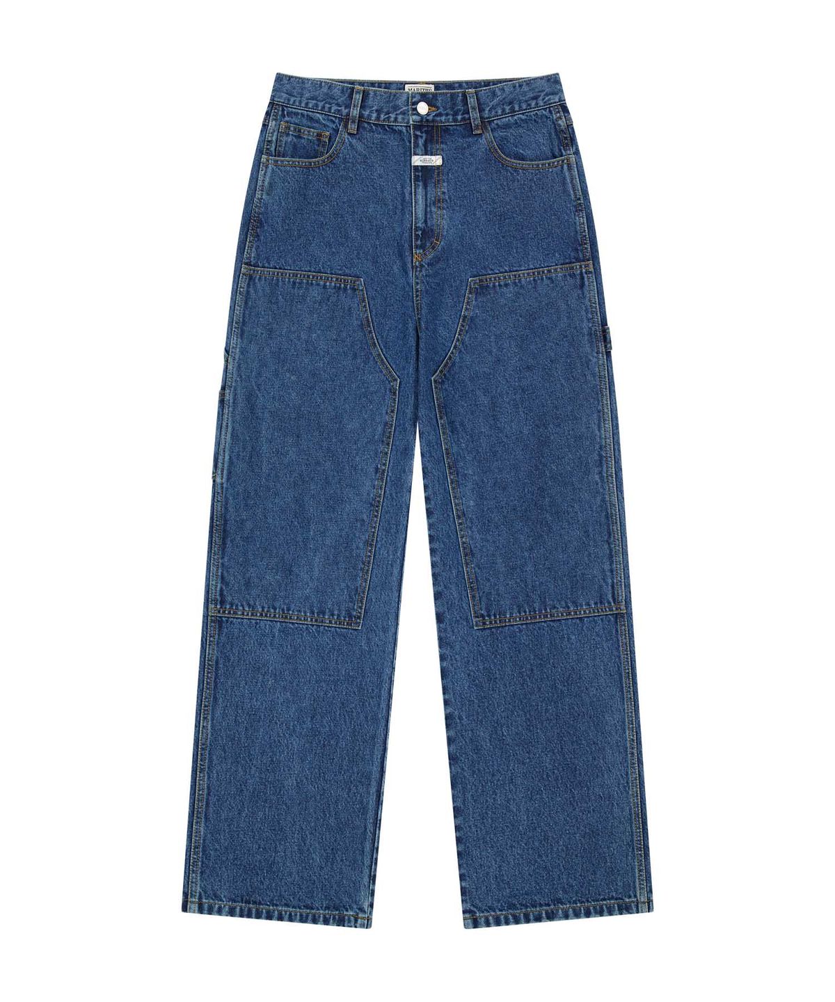 마리떼 프랑소와 저버(MARITHÉ + FRANҪOIS GIRBAUD) M DOUBLE KNEE DENIM PANTS blue