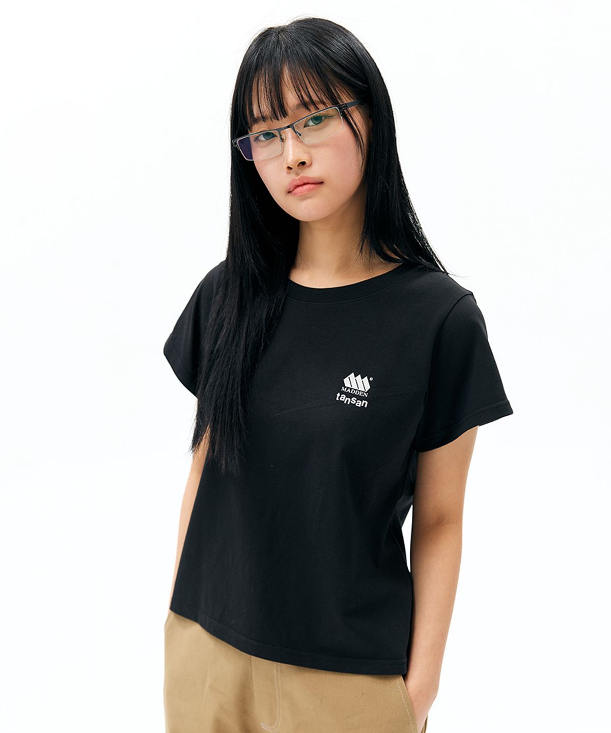 매든(MADDEN) 매든 X 탄산 혼 프린팅 티셔츠 블랙