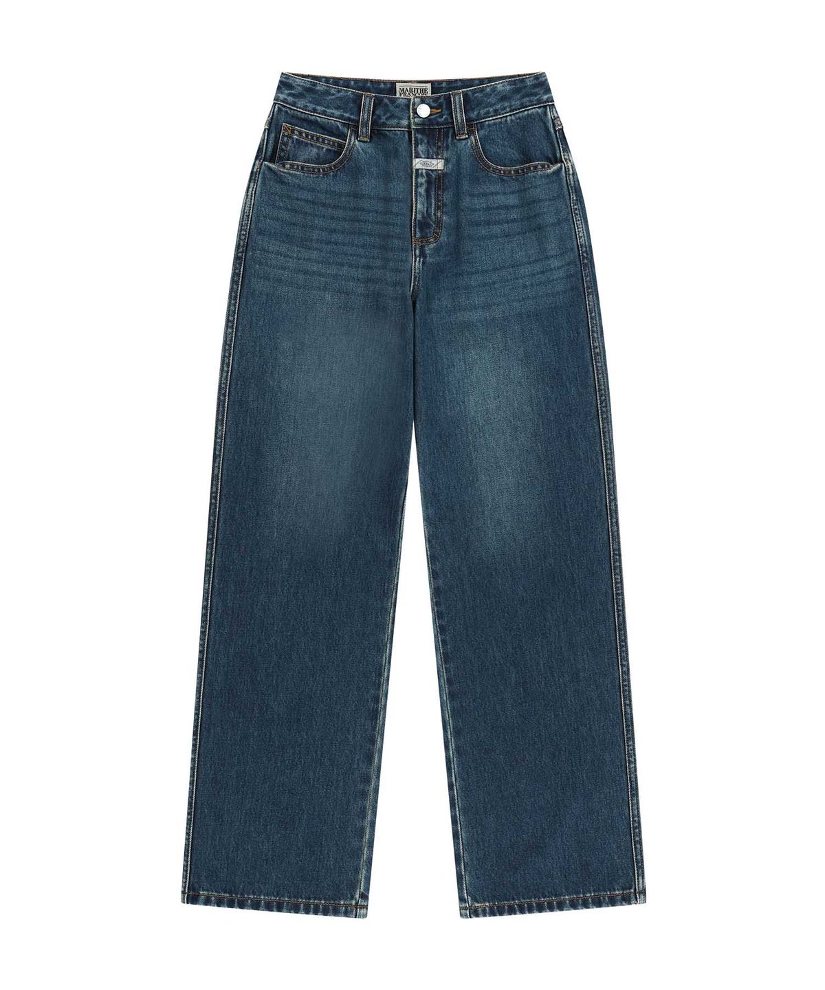 마리떼 프랑소와 저버(MARITHÉ + FRANҪOIS GIRBAUD) W HIGH STRAIGHT DENIM PANTS dark blue