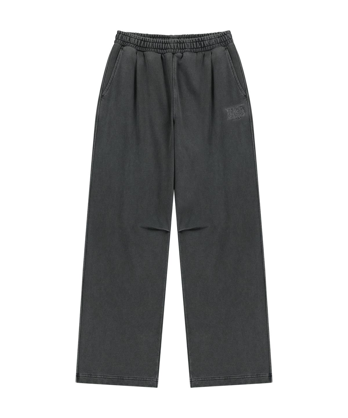 마리떼 프랑소와 저버(MARITHÉ + FRANҪOIS GIRBAUD) OUTLINE CLASSIC LOGO DYEING TUCK WIDE SWEAT PANTS charcoal
