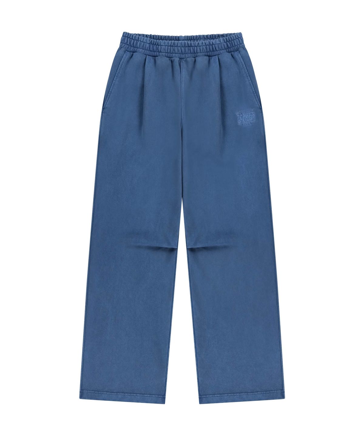 마리떼 프랑소와 저버(MARITHÉ + FRANҪOIS GIRBAUD) OUTLINE CLASSIC LOGO DYEING TUCK WIDE SWEAT PANTS blue