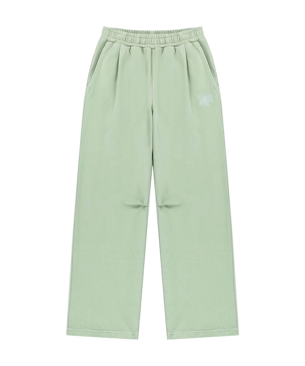 마리떼 프랑소와 저버(MARITHÉ + FRANҪOIS GIRBAUD) OUTLINE CLASSIC LOGO DYEING TUCK WIDE SWEAT PANTS mint