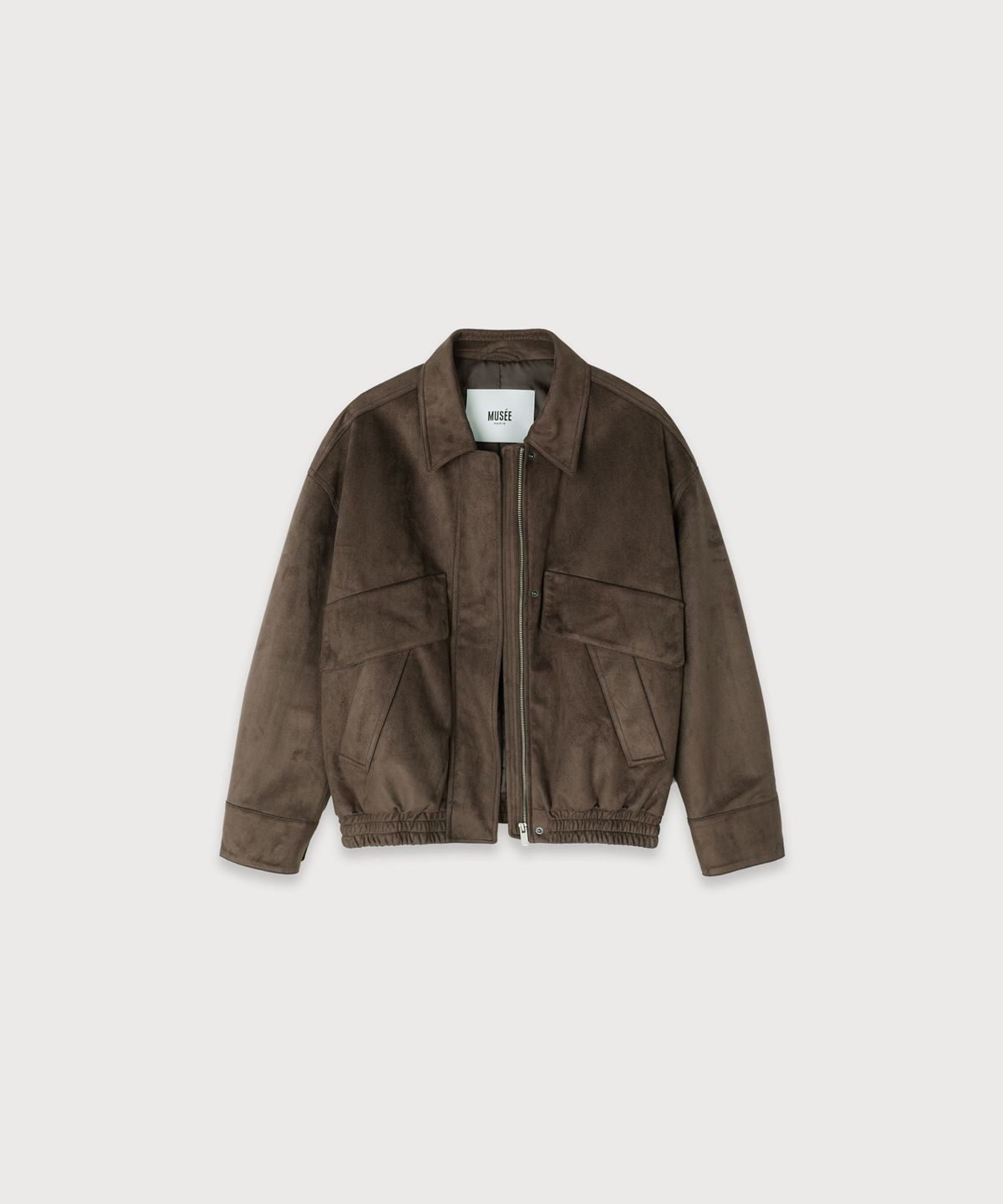 뮤제(MUSEE) FINALE Suede Bomber Jacket_Brown