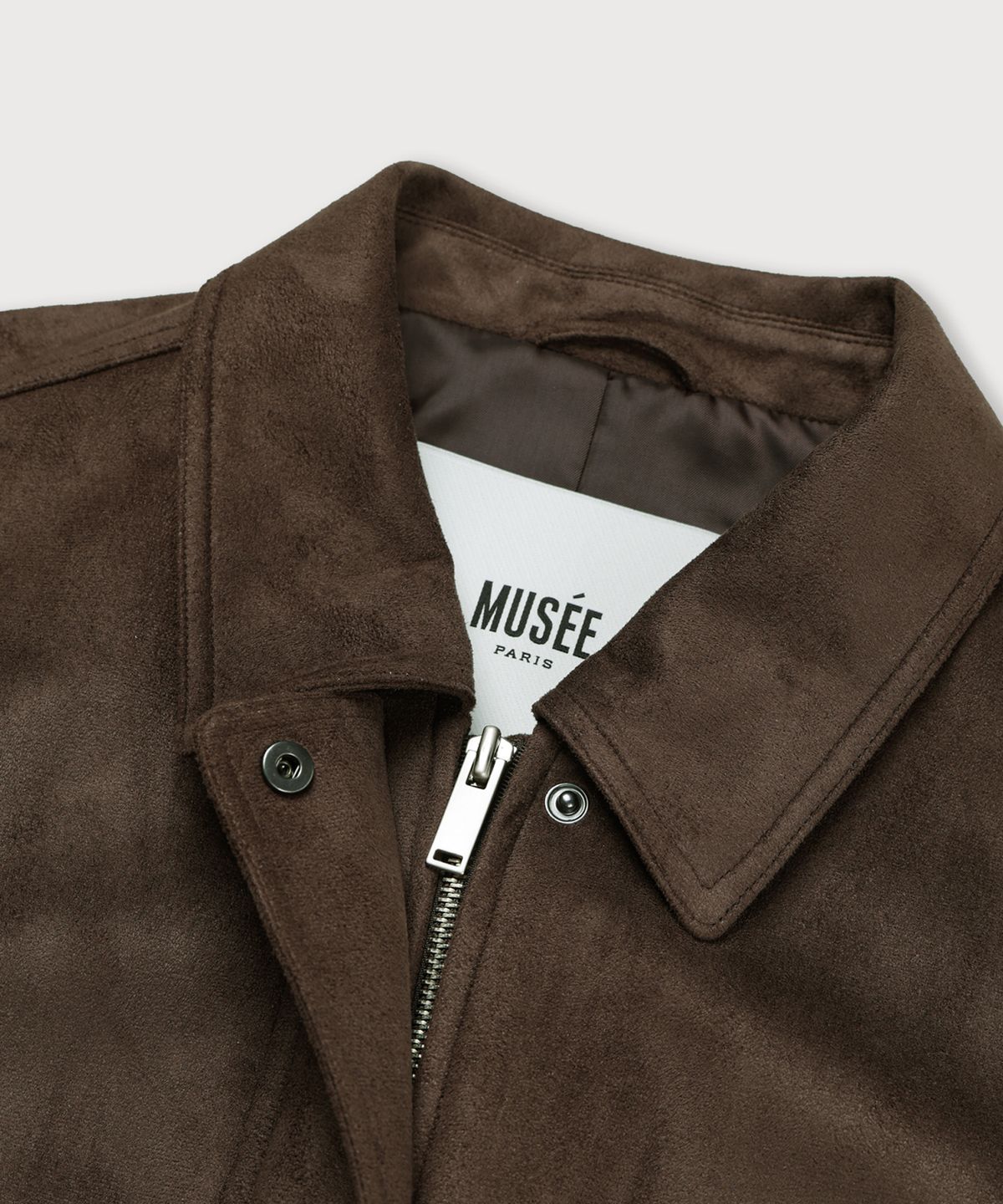 뮤제(MUSEE) FINALE Suede Bomber Jacket_Brown