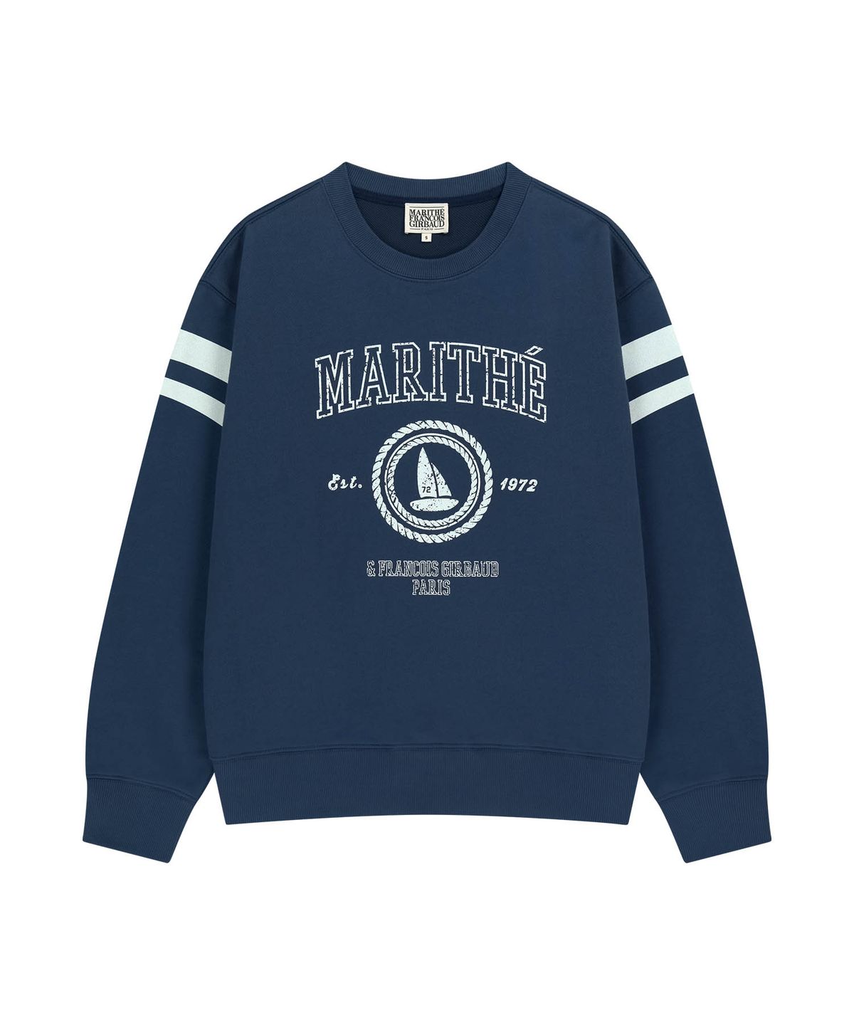 마리떼 프랑소와 저버(MARITHÉ + FRANҪOIS GIRBAUD) MARINE GRAPHIC SWEATSHIRT dark blue