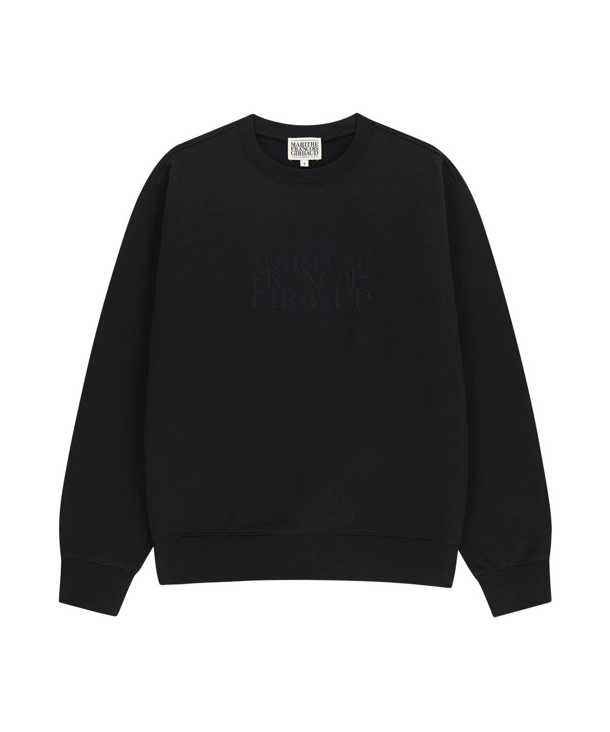 마리떼 프랑소와 저버(MARITHÉ + FRANҪOIS GIRBAUD) CLASSIC LOGO EMBROIDERY SWEATSHIRT black black