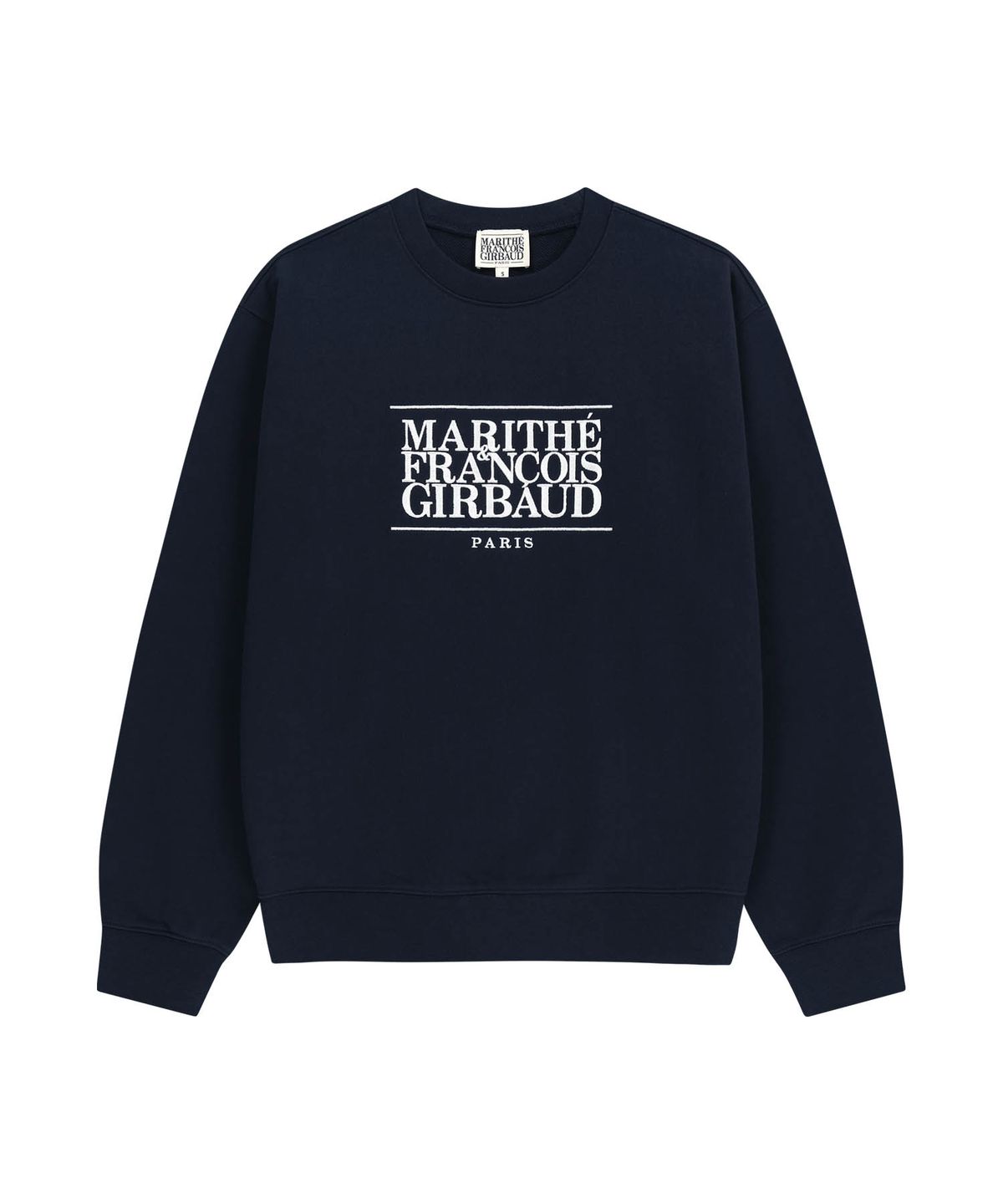 마리떼 프랑소와 저버(MARITHÉ + FRANҪOIS GIRBAUD) CLASSIC LOGO EMBROIDERY SWEATSHIRT navy