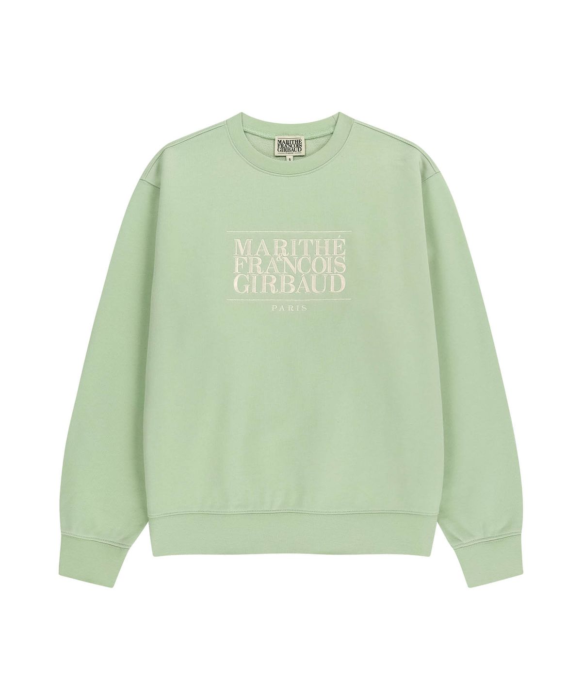 마리떼 프랑소와 저버(MARITHÉ + FRANҪOIS GIRBAUD) CLASSIC LOGO EMBROIDERY SWEATSHIRT light green