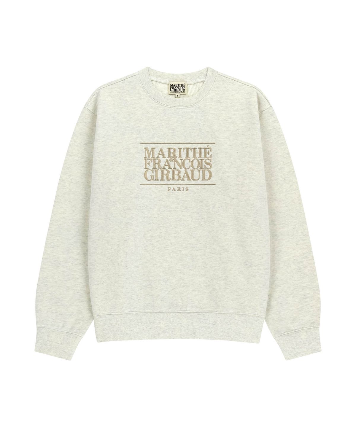 마리떼 프랑소와 저버(MARITHÉ + FRANҪOIS GIRBAUD) CLASSIC LOGO EMBROIDERY SWEATSHIRT oatmeal