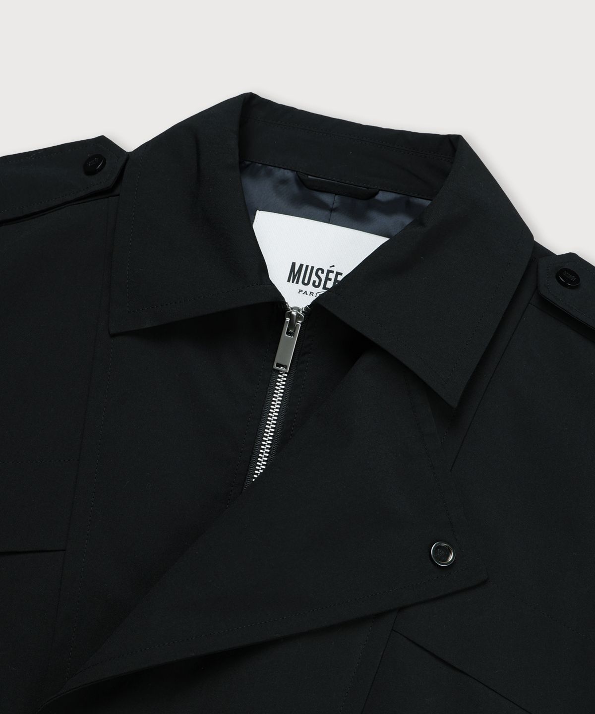 뮤제(MUSEE) MADRID Oversize Nylon Jacket_Black