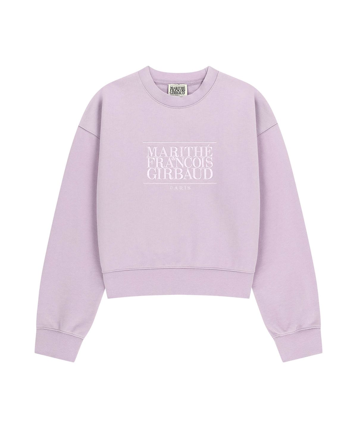 마리떼 프랑소와 저버(MARITHÉ + FRANҪOIS GIRBAUD) W CLASSIC LOGO CROP SWEATSHIRT lavender
