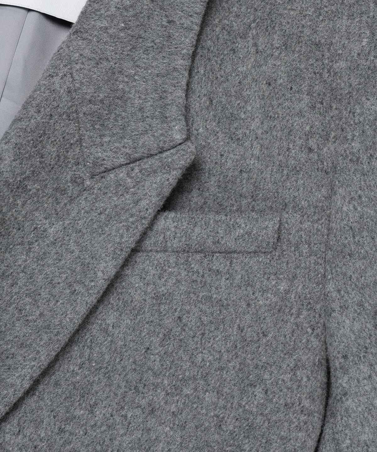 뮤제(MUSEE) LONDON Merino Wool Double Oversized Tailored Coat_Melange Gray