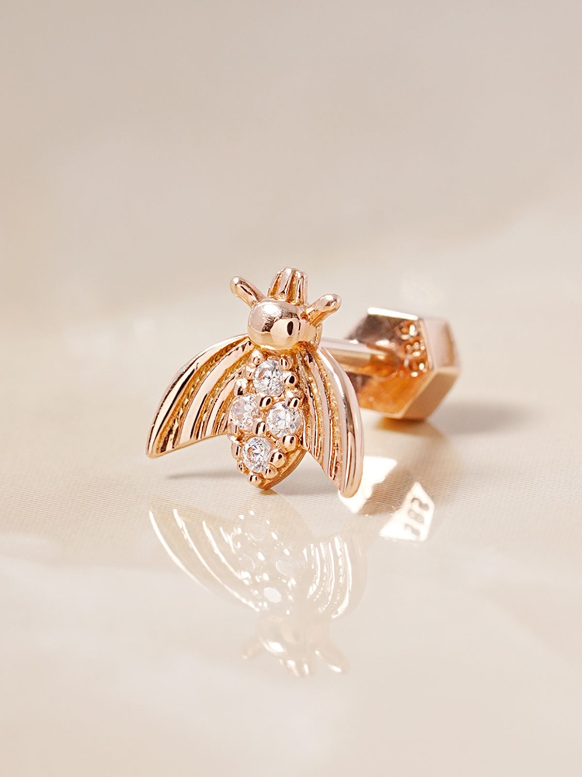 미니멀피어싱(MINIMALPIERCING) 14K 18K 큐빅 파브르 피어싱