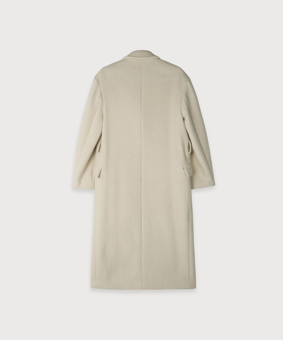 뮤제(MUSEE) LONDON Merino Wool Double Oversized Tailored Coat_Ivory