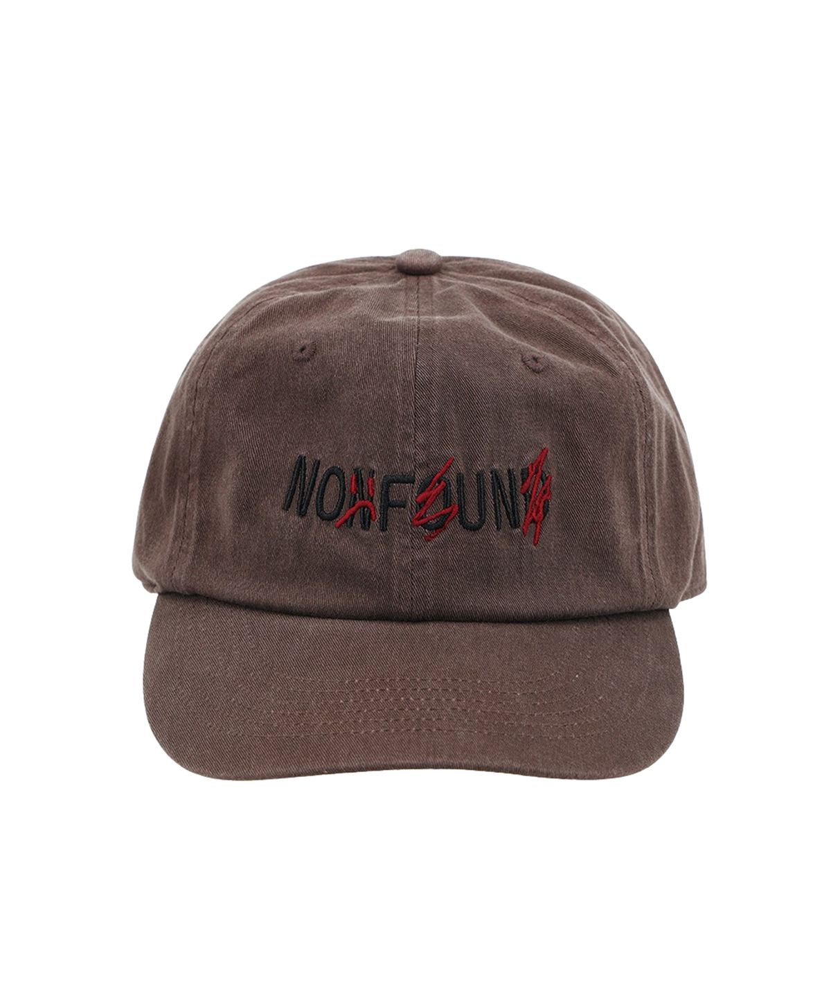 논파운드(NONFOUND) [빅사이즈] NO FUN 볼캡 [워시드 브라운]
