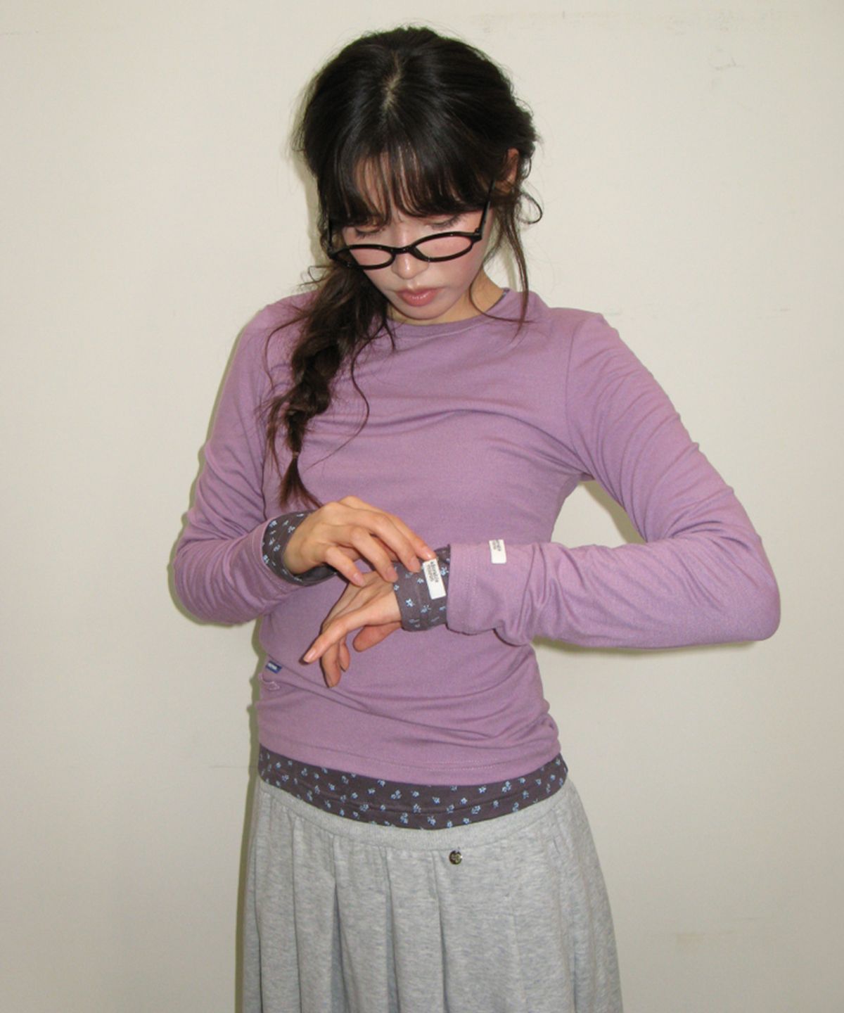 론론(RONRON) [SET] SOFT MINI LABEL LONG SLEEVE (14colors)