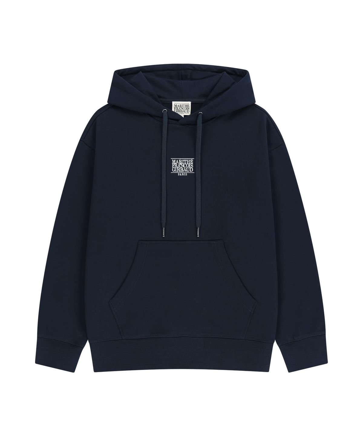 마리떼 프랑소와 저버(MARITHÉ + FRANҪOIS GIRBAUD) SMALL CLASSIC LOGO HOODIE navy