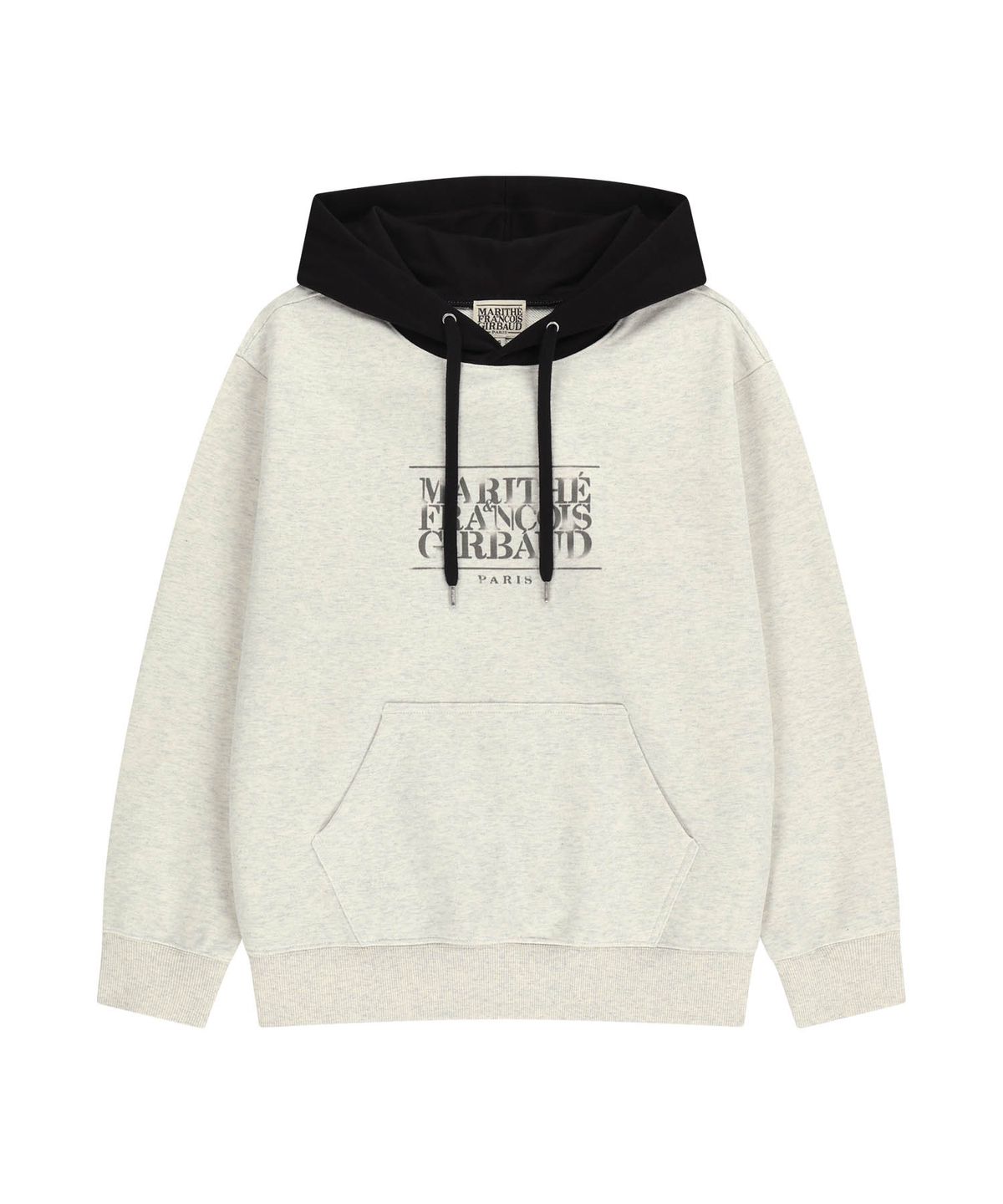 마리떼 프랑소와 저버(MARITHÉ + FRANҪOIS GIRBAUD) SHADOW CLASSIC LOGO COLOR BLOCK HOODIE oatmeal