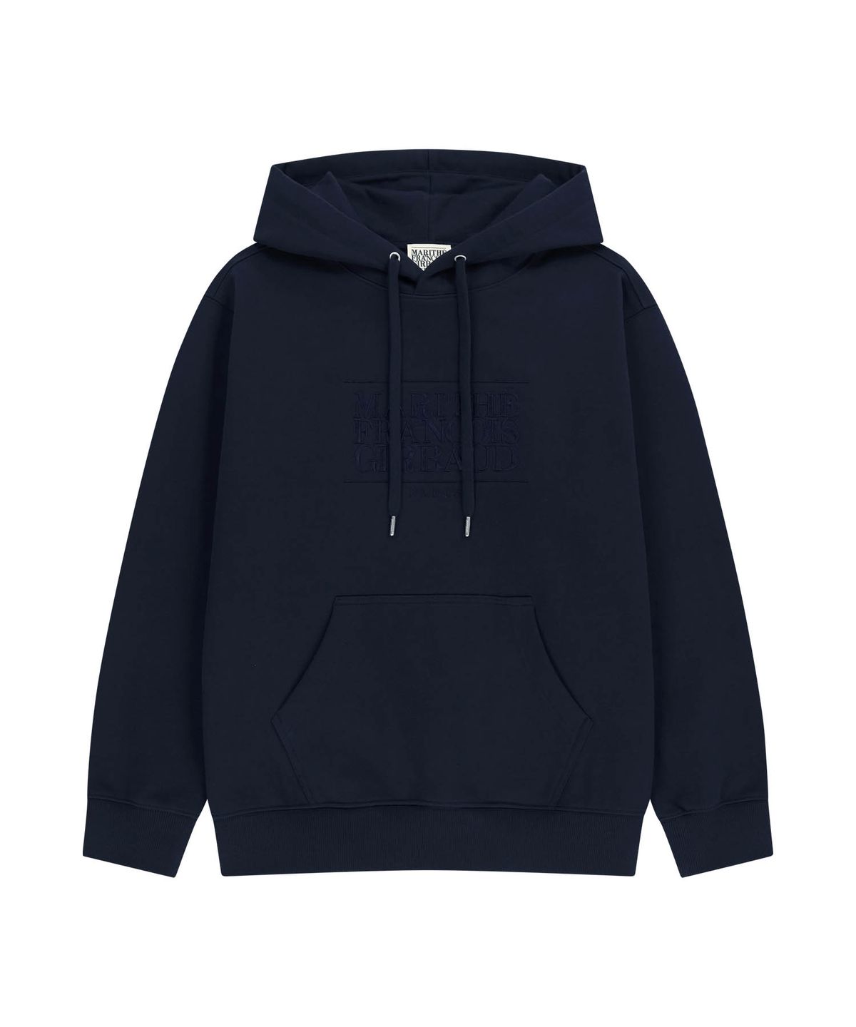 마리떼 프랑소와 저버(MARITHÉ + FRANҪOIS GIRBAUD) CLASSIC LOGO EMBROIDERY HOODIE navy