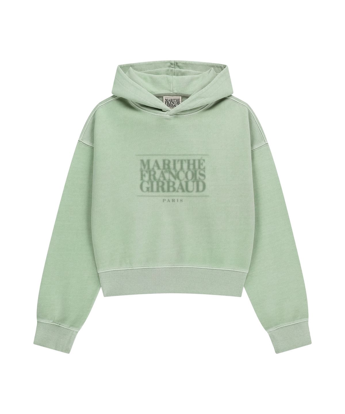 마리떼 프랑소와 저버(MARITHÉ + FRANҪOIS GIRBAUD) W SHADOW CLASSIC LOGO DYEING CROP HOODIE mint