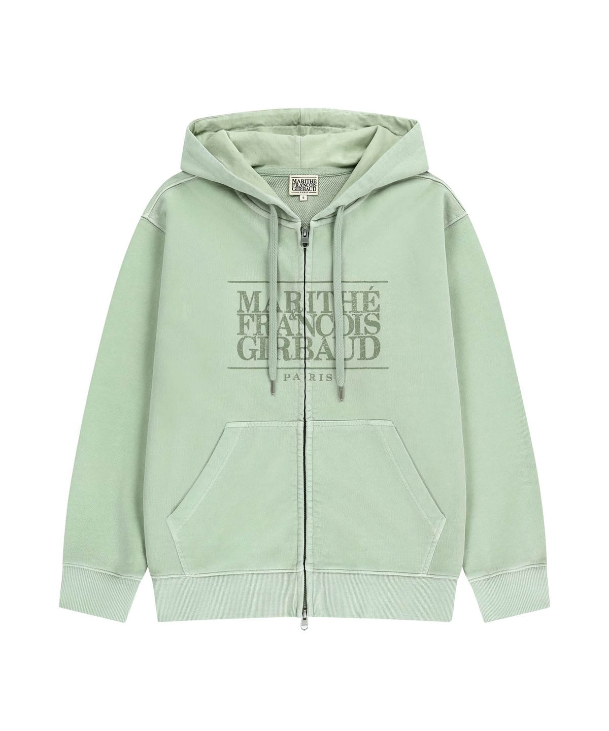 마리떼 프랑소와 저버(MARITHÉ + FRANҪOIS GIRBAUD) CLASSIC LOGO DYEING HOODIE ZIPUP mint