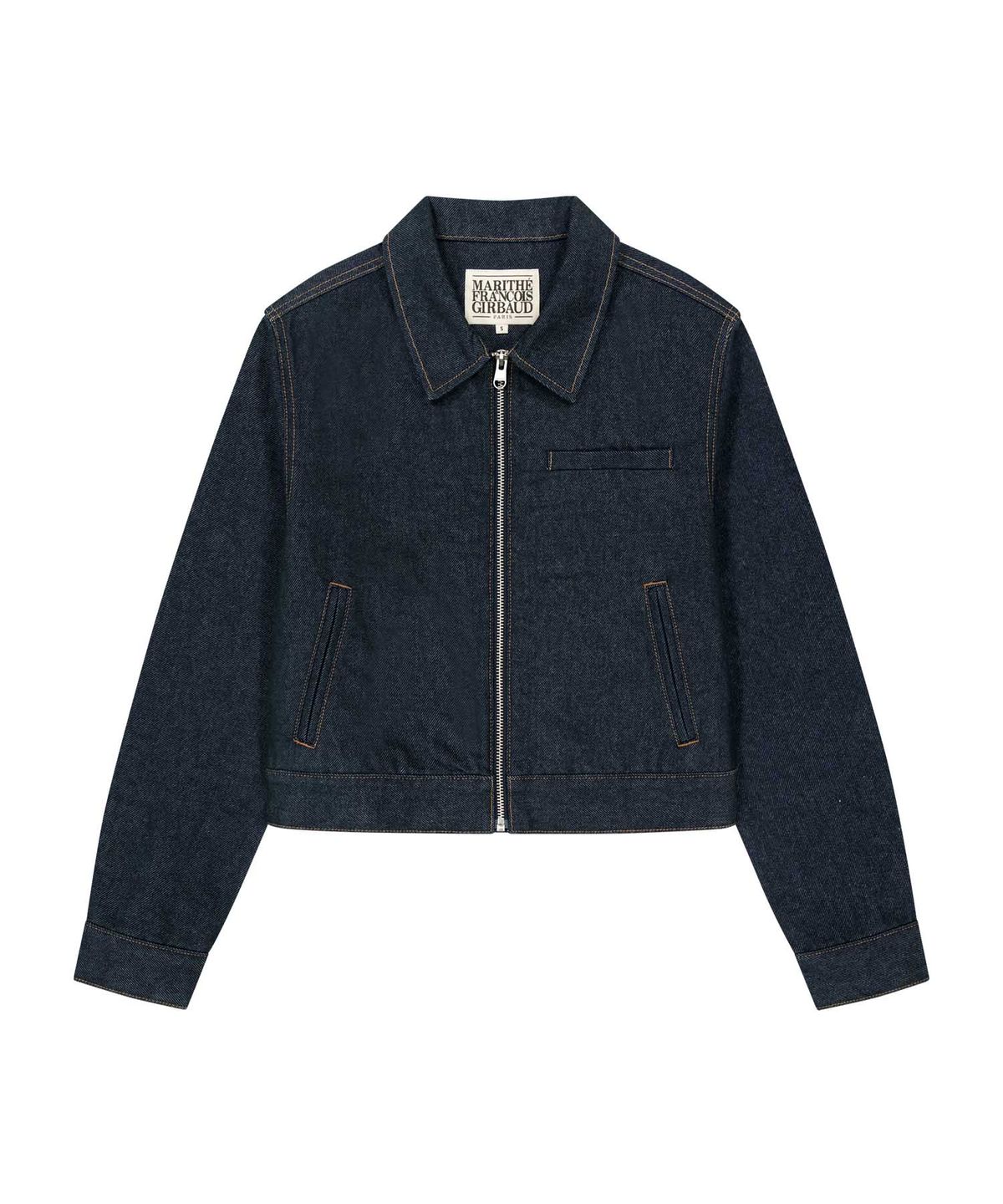 마리떼 프랑소와 저버(MARITHÉ + FRANҪOIS GIRBAUD) W CROP DENIM BLOUSON JACKET indigo