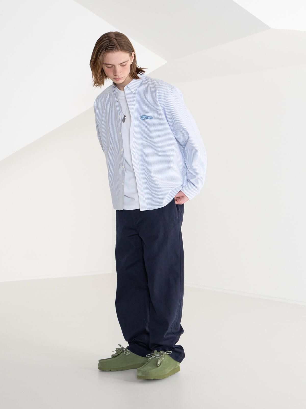 씨씨씨에스(CCCS) BLUE STRIPE OXFORD SHIRTS