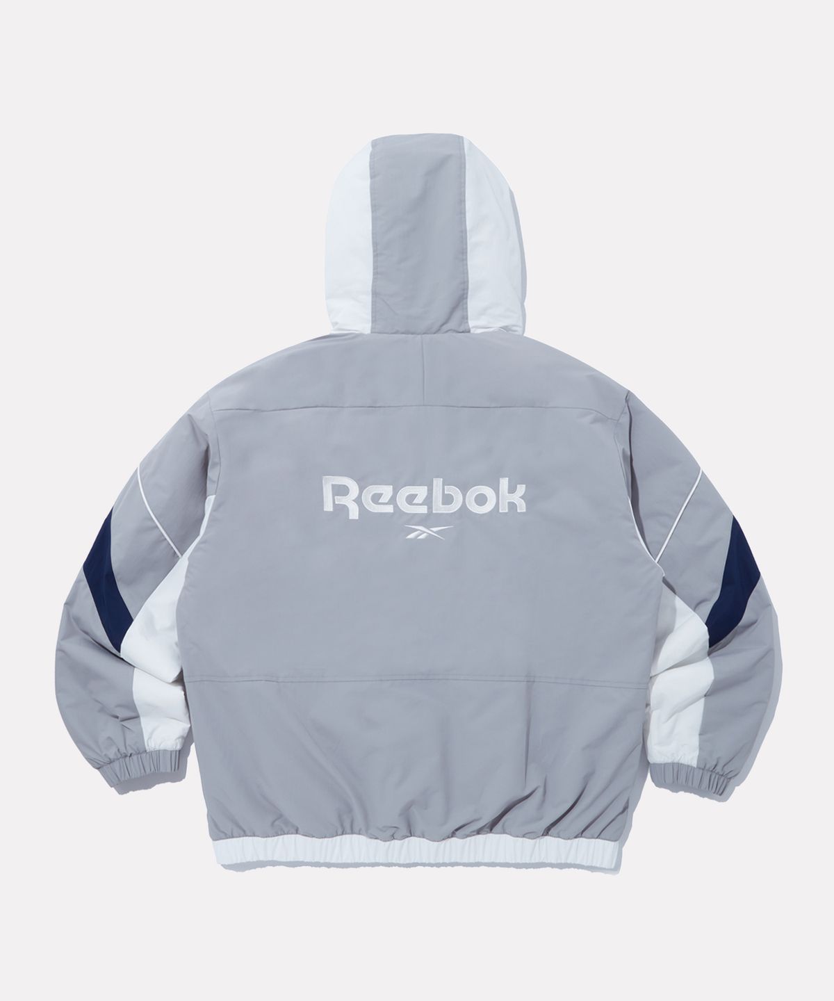 리복(REEBOK) 스포티 컬러블럭 패딩 자켓 - 라이트 그레이