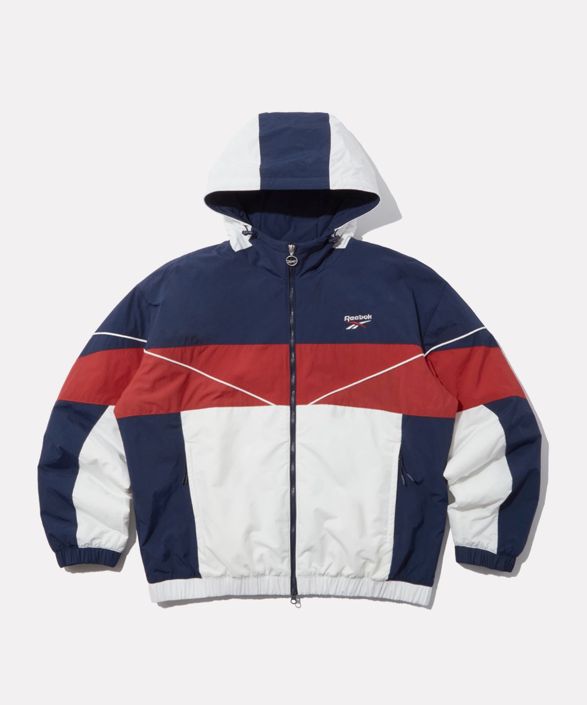 리복(REEBOK) 스포티 컬러블럭 패딩 자켓 - 네이비