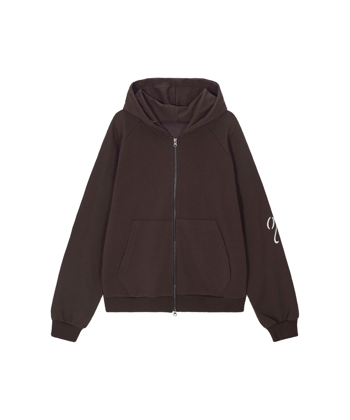 온유어오운(ONYOUROWN) LOGO FULL ZIP HOODIE (BROWN)